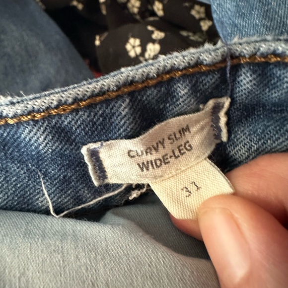 Madewell The Curvy Slim Wide Leg Jeans Size 31 - Picture 4 of 6
